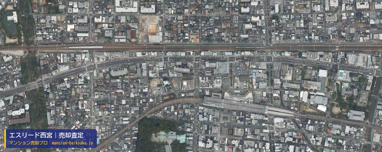 エスリード西宮の売却査定・買取価格｜西宮市和上町（マンション売却プロ作成の航空写真（町の中心））