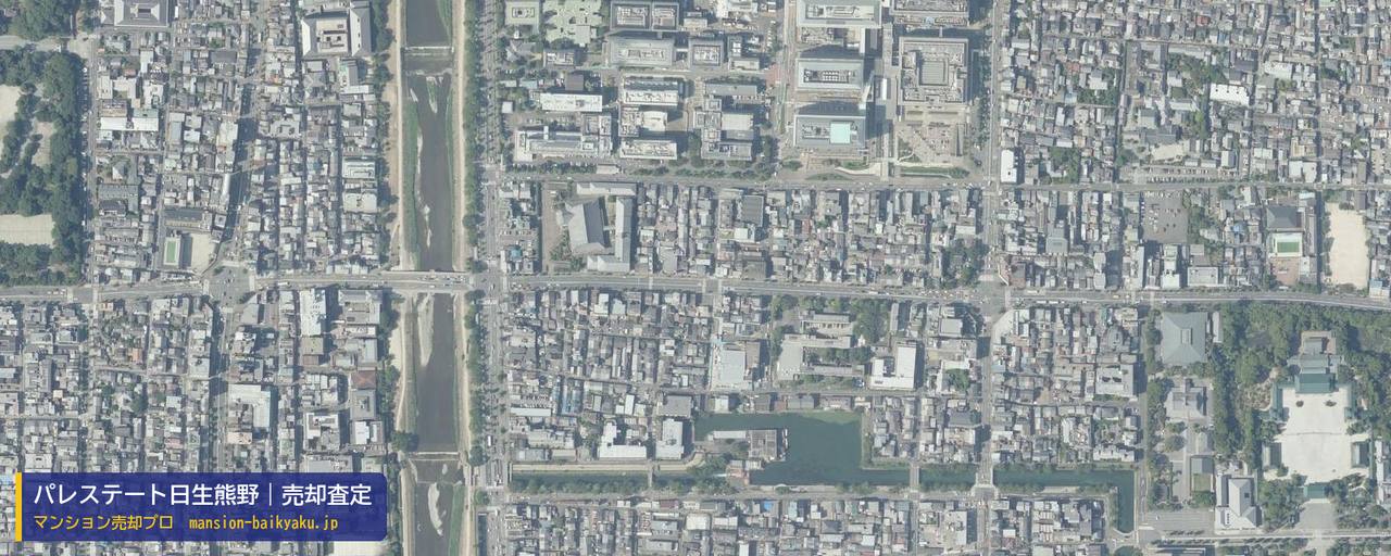 パレステート日生熊野の売却査定・買取価格｜京都市左京区聖護院山王町（マンション売却プロ作成の航空写真（町の中心））